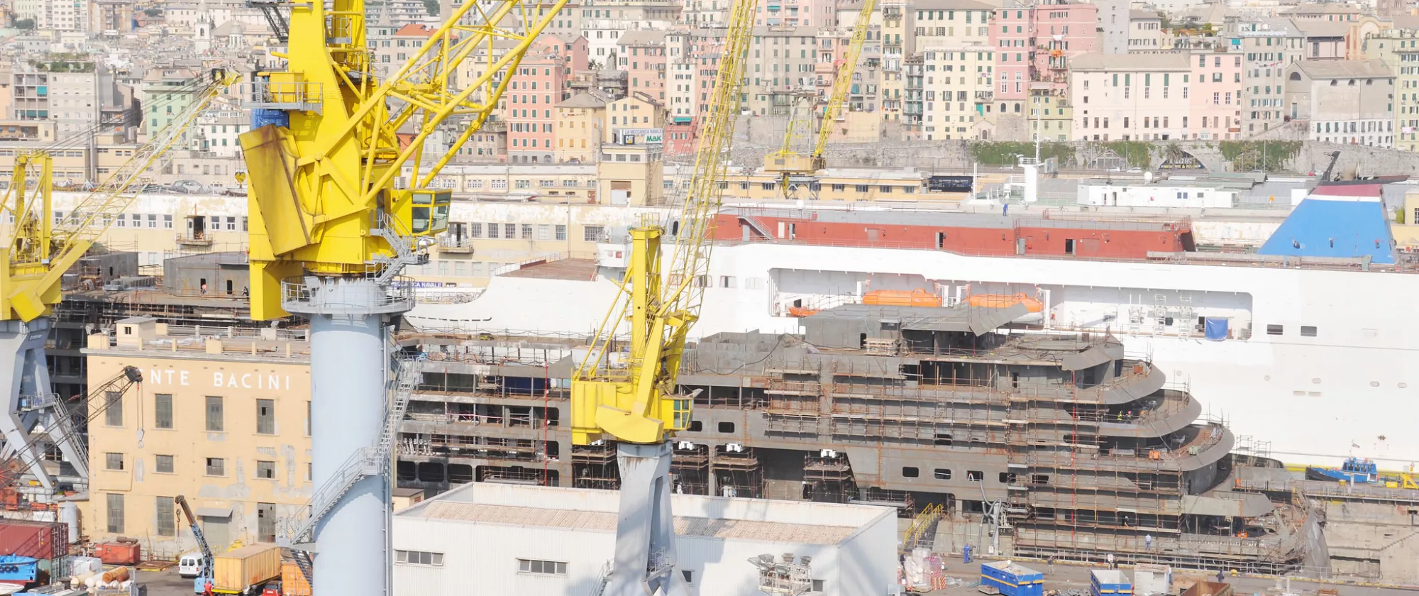 Ship under construction.